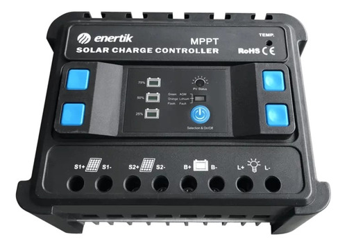 Regulador De Carga P/ Panel Solar 12v/24v 10a Mppt - Enertik