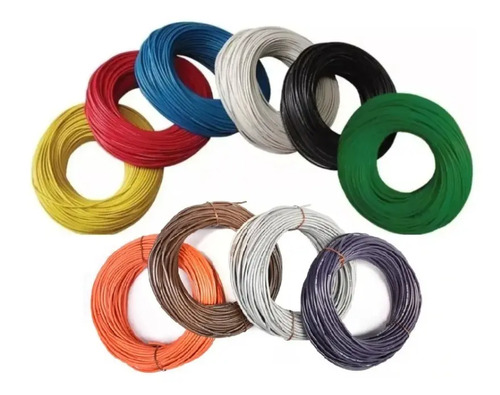 Cable Automotriz Plastico 100% Cobre Calibre 18 30 Mts Color