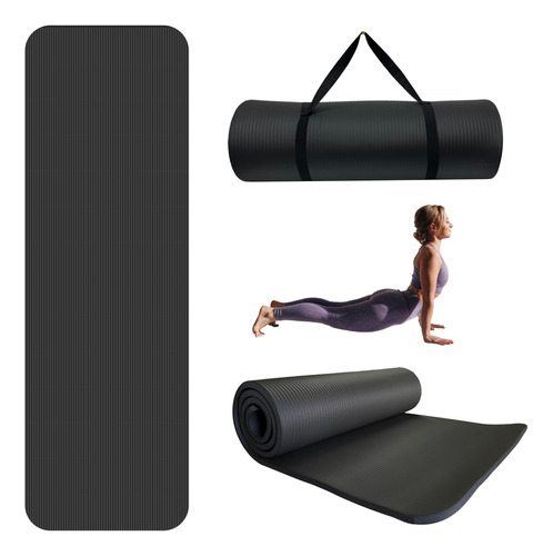 Tapete Yoga Pilates Fitness Antiderrapante Gym 10mm Espesor 