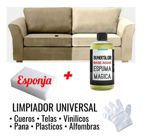 Limpiador Cuero Plastico Pana Tela Alfombra 250cc En Gel