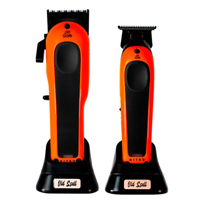 Combo maquinas cortar cabello Old Scull Nitro Naranja Clipper Trimmer | Meses sin interés