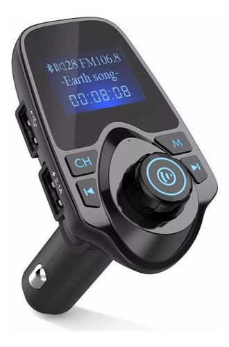 Transmisor Bluetooth Fm Multifuncional Para Auto Usb Carga