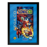 Quadro Sonic Cd Sega Cd Genesis Mega Drive A3 33x45cm