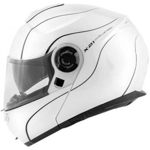 Capacete Givi X21 Graphic Branco Preto Brilho Escamoteável