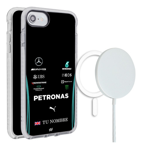 Funda Para iPhone Magsafe Mercedes Fórmula 1  Con Tu Nombre
