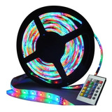 Tira Led Rgb 5050 Exterior Adhesiva 5mts Fuente 12v Derplast