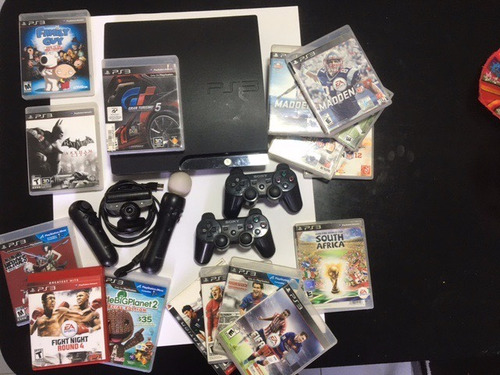 Sony Playstation 3slim320gb, 2controles, Movestick, 16juegos