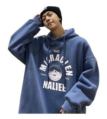 Sudadera Con Capucha Suelta Estilo Hip-hop Para Hombre