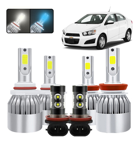 Kit De Focos Led 9005 H11 Para Chevrolet Sonic 2012-2016