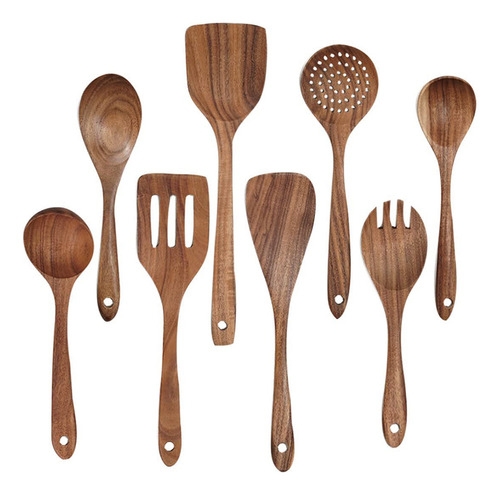 Utensilios De Madera Para Cocinar Hechos De Madera De Teca N