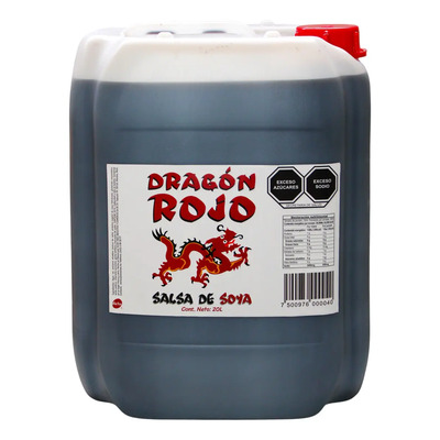Salsa Soya Dragón Rojo Bidon 20 Litros Comida China Japonesa
