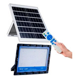 Foco Reflector Led Solar 200w Alta Potencia + Control + Panel+ Indicador De Carga Resiste Al Agua Tecnopro
