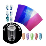 Kit Placas Stamping X10 + Sello Cristal Y Raspador- Nail Art