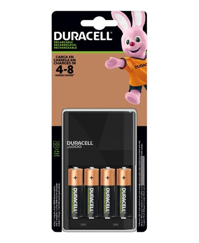 Cargador De Pilas Duracell + 4 Pilas Aa 2500mah