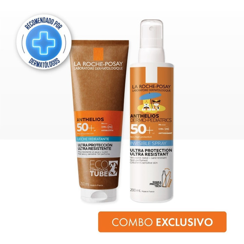 Combo La Roche Posay Anthelios Fps 50 Leche Corporal + Spray