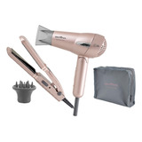 Kit Britânia Travel Rose Gold Secador + Prancha E Difusor