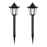 Estaca De Farol De Luz Led Impermeable Y Solar, 2 Piezas