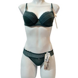 Conjunto Verde Sexy Encaje Elegante Carnival