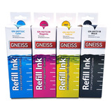 Pack 4 Colores Tinta Gt51 Y Gt52 Para Hp Gt5820 315 410 415