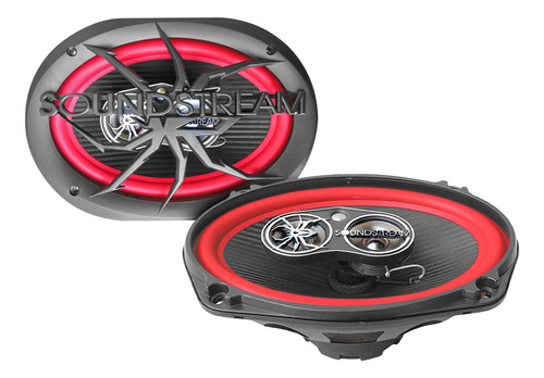 Soundstream Bocina 6x9 Pulgadas Full Range 4 Vías Color Rojo