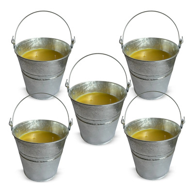 Vela Repelente Mosquitos Citronela Artesanal 1 Kg. 5 Pzas Metalico Metálica Citronela