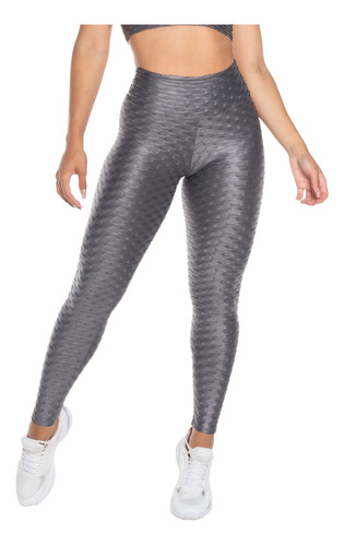 Calça Legging Fitness Dily Modas Alto Relevo Cirrê | 509