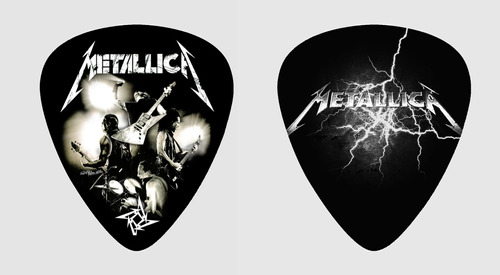 6 Palhetas Metallica Sortidas Para Violão E Ukulele
