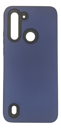 Estuche Rígido Antigolpes Para Motorola G8 Power Lite Azul