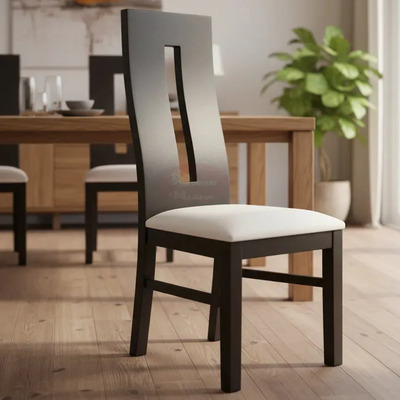 Par De Sillas De Mod. Manhattan, Con Asiento Tapizado. Chocolate Oscuro A | Envío gratis