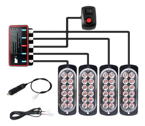 Luz Estroboscópica De Advertencia Para Coche, 12 V, 24 V, Lu