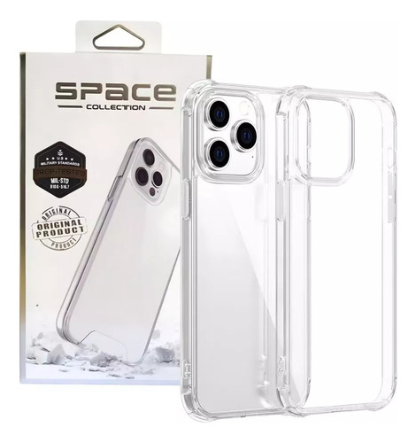 Capa Capinha Space Para iPhone Clear Case Xr 11 12 13 14 15