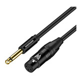 Cable Xlr A Jack 6.5mm 50ft Para Micrófono - Negro
