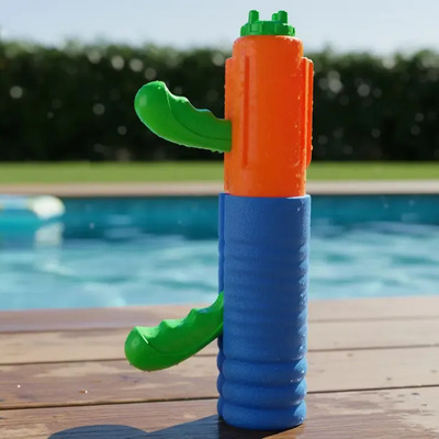 Pistola Lanza Agua Doble Tubo ¡diversión A Chorros! Naranja Azul | Meses sin interés