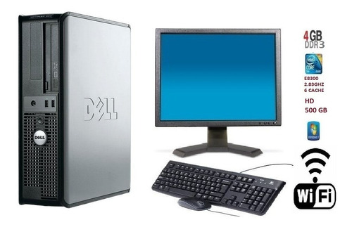 Pc Dell 380 Core 2 Duo E8300/ 4gb Ddr3 / Hd 500 Gb +  Wi-fi