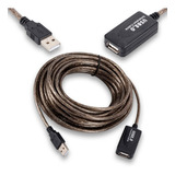 Cabo Extensor Usb 2.0 Ativo Amplificado 10m Macho Fêmea