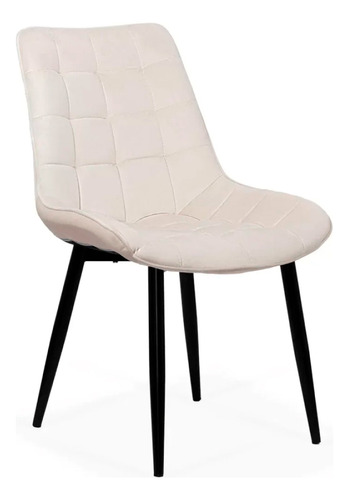 Silla De Comedor Terciopelo Capiton Cómoda Y Elegante