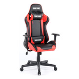 Silla De Escritorio Good Game Pro Ergonómica  Negra Y Roja Con Tapizado De Cuero Sintético