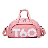 Bolsa Mochila Mala Academia Impermeável Viagem T60 Rosa