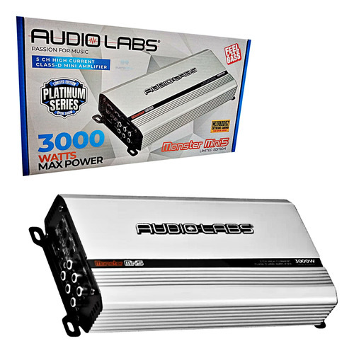 Amplificador Audio Labs Monster Mini5 3000w Max 5ch Clase D