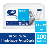 Papel Toalha Interfolha 200 Folhas Dupla 207210 Elite Plus
