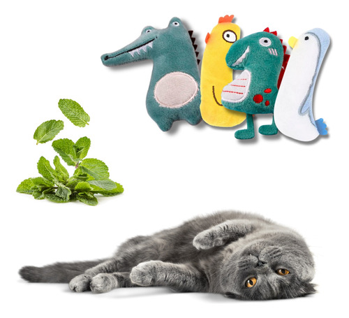 Brinquedo Gato C/ Catnip Macia Pelúcia Pet Anti Stress 