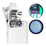 Lupa 60x Microscopio Con Clip Para Celular + Led + Luz Uv