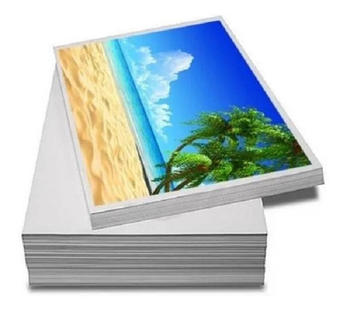 100 Fls Papel A4 Top Glossy Fotografico Sublimatico 115gr Cor Branco