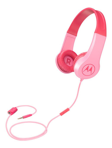 Audifonos Infantiles Ajuste Flexible Squads 200 Motorola Color Rosa