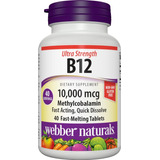 Webber Naturals Vitamina B12 De 10,000 Mcg Ultra Fuerza, 40