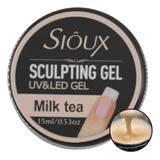 Kit 10 Gel Sioux Sculpting Led 15 Ml Modelador Profissional Cor Milk Tea