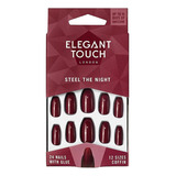 Elegant Touch Uñas Postizas Color Steel The Night 24 Piezas