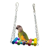 Juguete Columpio De Colores Para Aves De Madera Pethome