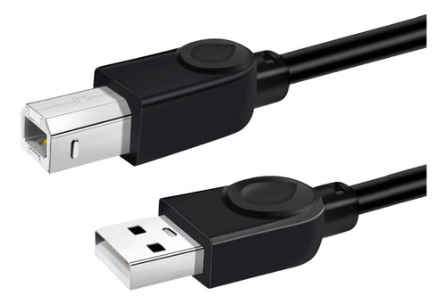 Cabo Usb Tipo B Para Impressora Scanner 3 Metros Universal Cor Preto