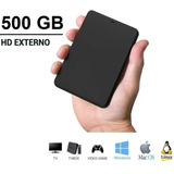 Hd Externo 500gb Usb 3.0 Slim Para Pc Notebook Ps4 Ps5 Xbox